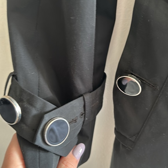 London Fog Black Trench - Picture 5 of 11